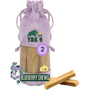 Yak9 Chews Blueberry Yak Chew Dog Treat, Large, 2 count