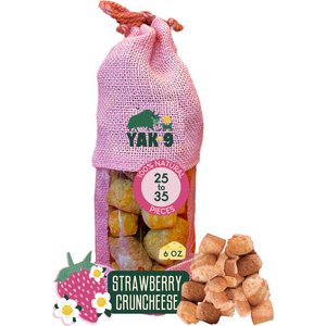 Yak9 Chews CrunCheese Natural Strawberry Flavored Crunchy Dog Treats, 0.37-lb bag