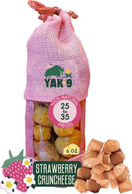 YAK9 CHEWS CrunCheese Natural Strawberry Flavored Crunchy Dog