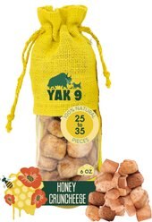 Yak9 Chews CrunCheese Natural Honey Flavored Crunchy Dog Treats, 0.37-lb bag