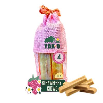 Show full view: Yak9 Chews Strawberry Yak Chew Dog Treat, Small, 4 count slide 1 of 10