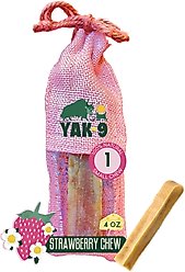 Yak9 Chews Strawberry Yak Chew Dog Treat, Small, 1 count