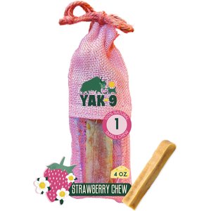 Yak9 Chews Strawberry Yak Chew Dog Treat, Small, 1 count