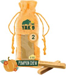 Yak9 Chews Pumpkin Yak Chew Dog Treats, X-Small, 2 count