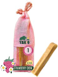 Yak9 Chews Strawberry Yak Chew Dog Treat, Large, 1 count