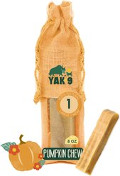 Yak9 Chews Pumpkin Yak Chew Dog Treat, Large, 1 count
