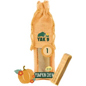 Yak9 Chews Pumpkin Yak Chew Dog Treat, Large, 1 count
