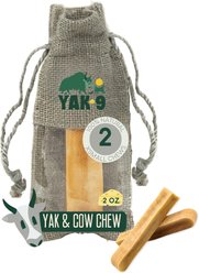 Yak9 Chews Yak & Cow Milk Chew Dog Treat, 2 count, X-Small