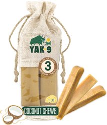 Yak9 Chews Coconut Yak Chew Dog Treats, 3 count, Medium