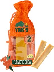 Yak9 Chews Turmeric Yak Chew Dog Treat, 2 count, X-Small