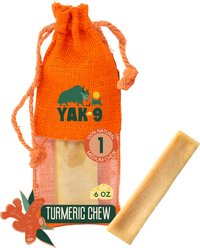 Yak9 Chews Turmeric Yak Chew Dog Treat, 1 count, Medium