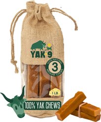Yak9 Chews Yak Milk Chew Dog Treats, 3 count, Medium