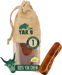 Yak9 Chews Yak Milk Chew Dog Treat, 1 count, Medium