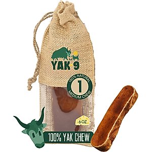 Yak9 Chews Yak Milk Chew Dog Treat, 1 count, Medium