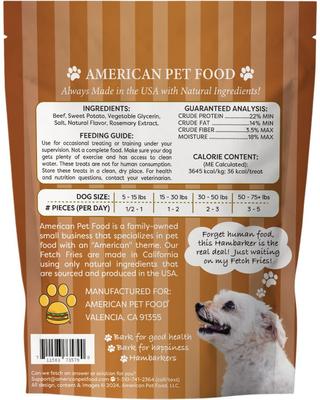 Show full view: American Pet Food Hambarker All Natural Grain-Free Dog Treat, 5-oz bag, 15 count slide 3 of 9