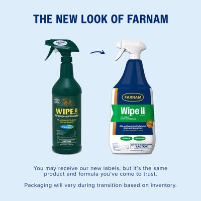 Show full view: Farnam Wipe Fly Spray with Citronella, 32-fl oz bottle, bundle of 4 slide 2 of 10