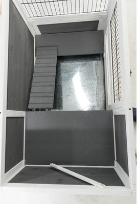 Show full view: TRIXIE Indoor Small Pet Hutch with Wheels & Pull-Out Tray, Gray, Small slide 6 of 8