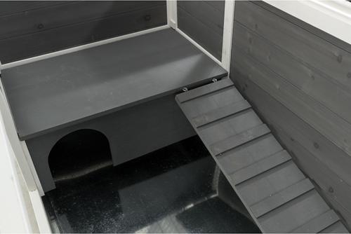 Show full view: TRIXIE Indoor Small Pet Hutch with Wheels & Pull-Out Tray, Gray, Small slide 7 of 8