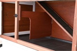 TRIXIE Natura 2-Story Rabbit Hutch, Brown/White slide 2 of 8