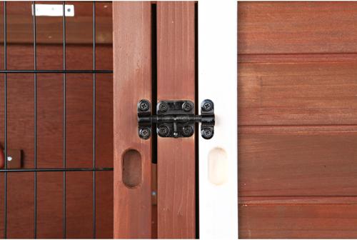 Show full view: TRIXIE Natura 2-Story Rabbit Hutch, Brown/White slide 6 of 8