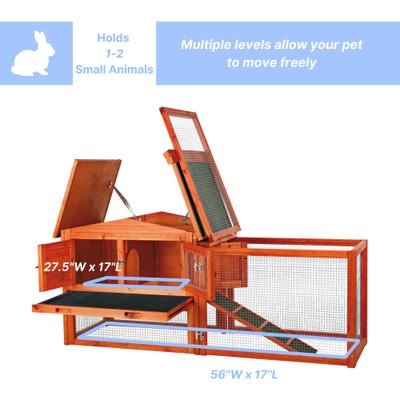 Show full view: TRIXIE Small Animal Hutch with Outdoor Run, X-Small slide 5 of 8