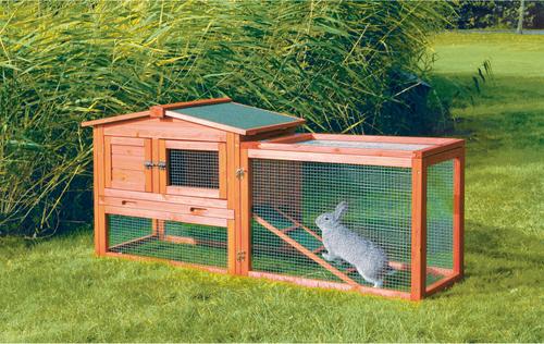 Show full view: TRIXIE Small Animal Hutch with Outdoor Run, X-Small slide 2 of 8