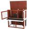 Show in main carousel: TRIXIE Natura Rabbit Hutch with Sloped Roof, Brown/White, Medium slide 5 of 8