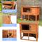 Show in main carousel: TRIXIE Natura Rabbit Hutch with Sloped Roof, Glazed Pine, Medium slide 5 of 10