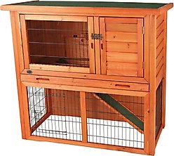TRIXIE Natura Rabbit Hutch with Sloped Roof, Glazed Pine, Medium