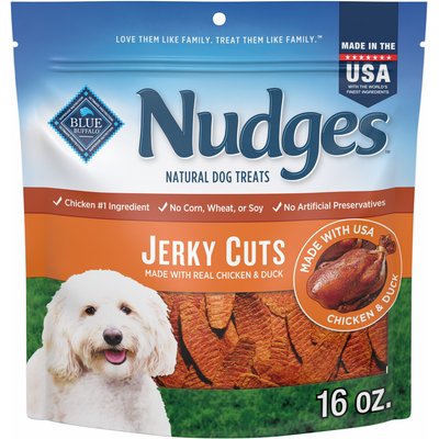 Blue Buffalo Blue Buffalo Nudges Jerky Cuts Chicken & Duck Dog Treats, 16-oz bag