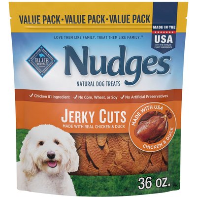 Blue Buffalo Blue Buffalo Nudges Jerky Cuts Chicken & Duck Dog Treats, 36-oz bag