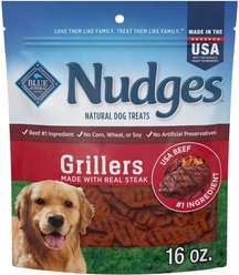 Blue Buffalo Nudges Grillers Steak Natural Dog Treats, 16-oz bag