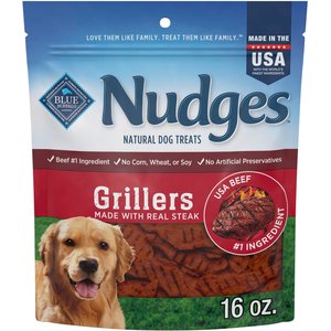 Blue Buffalo Nudges Grillers Steak Natural Dog Treats, 16-oz bag