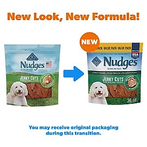 Blue Buffalo Nudges Jerky Cuts Chicken Dog Treats, 36-oz bag