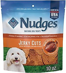 Blue Buffalo Nudges Jerky Cuts Chicken & Duck Dog Treats, 10-oz bag