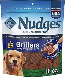 Blue Buffalo Nudges Grillers Beef Adult Soft & Chewy Dog Treats, 16-oz bag