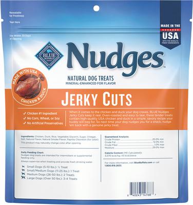 Show full view: Blue Buffalo Nudges Jerky Cuts Chicken & Duck Dog Treats, 16-oz bag slide 3 of 10