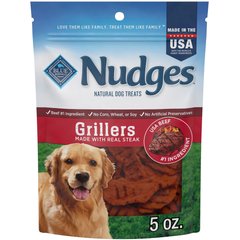 Blue Buffalo Nudges Grillers Steak Natural Dog Treats, 5-oz bag