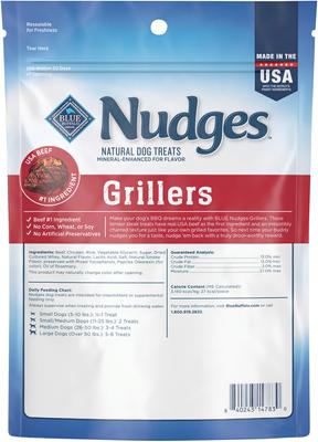 Show full view: Blue Buffalo Nudges Grillers Steak Natural Dog Treats, 5-oz bag slide 3 of 10