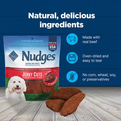 Show full view: Blue Buffalo Nudges Jerky Cuts Beef Dog Treats, 16-oz bag slide 8 of 10