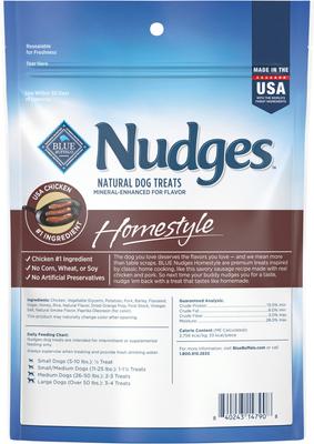 Show full view: Blue Buffalo Nudges Homestyle Chicken & Pork Dog Treats, 12-oz bag slide 3 of 10