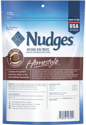 Show full view: Blue Buffalo Nudges Homestyle Chicken & Pork Dog Treats, 18-oz bag slide 3 of 10