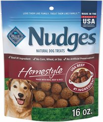 Blue Buffalo Nudges Homestyle Beef & Rice Natural Dog Treats, 16-oz bag