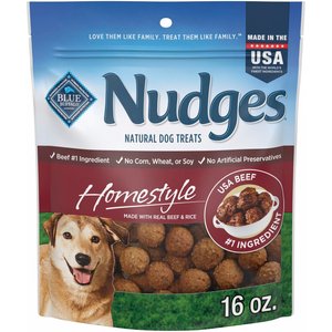 Blue Buffalo Nudges Homestyle Beef & Rice Natural Dog Treats, 16-oz bag