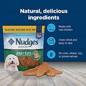 Blue Buffalo Nudges Jerky Cuts Chicken Dog Treats, 36-oz bag