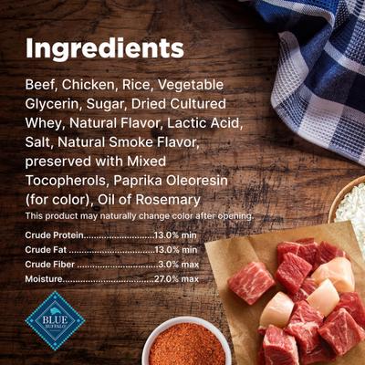 Show full view: Blue Buffalo Nudges Grillers Steak Natural Dog Treats, 36-oz bag, bundle of 2 slide 6 of 11