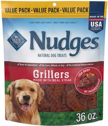 Blue Buffalo Nudges Grillers Steak Natural Dog Treats, 36-oz bag