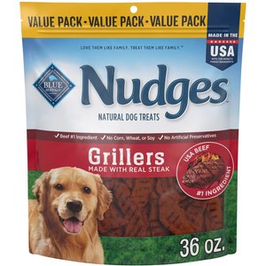 Blue Buffalo Nudges Grillers Steak Natural Dog Treats, 36-oz bag