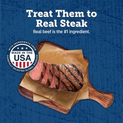 Show full view: Blue Buffalo True Chews Premium Grillers with Real Steak Grain-Free Dog Treats, 20-oz bag slide 4 of 10