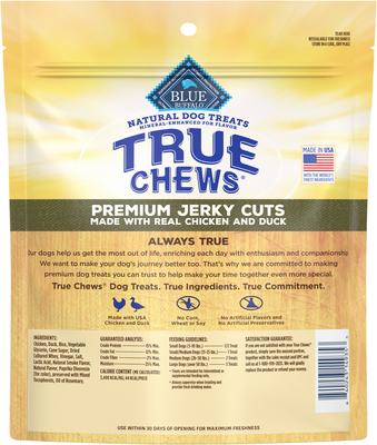 Show full view: Blue Buffalo True Chews Premium Jerky Cuts Natural Chicken & Duck Dog Treats, 22-oz bag slide 3 of 10
